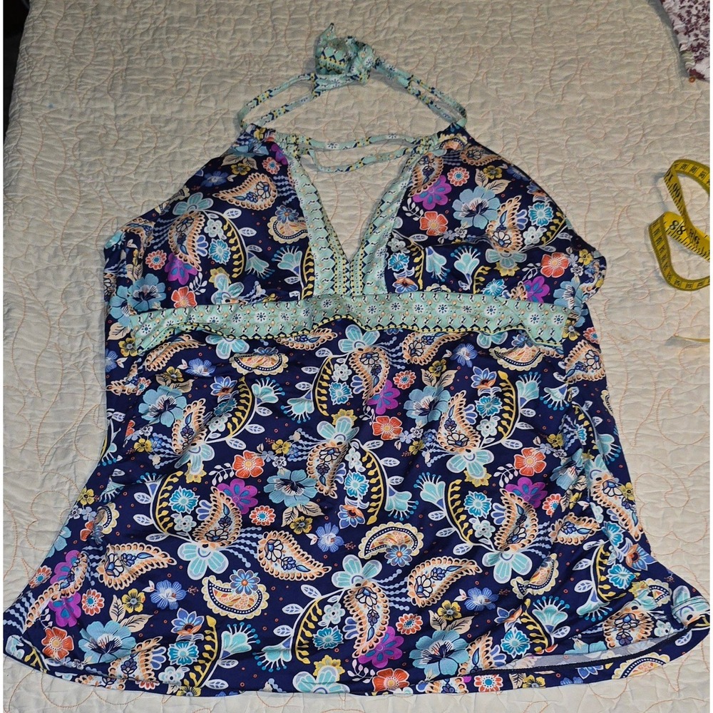 Women's Swim Halter Tankini Top 16 Beach Vacation Travel Summer Cruise